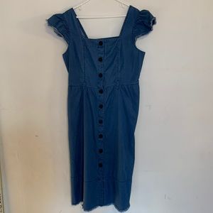 WHO WHAT WEAR blue denim dress size XL.